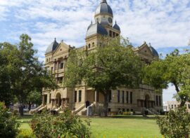 Courthouse in Denton in Summer